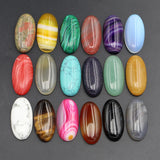 Assorted Natural Stone Oval Shape Cab Cabochons Beads 20Pcs/Lot