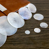 Natural Mirror Freshwater Shell Flat Round Bead Charm DIY Chandelier Jewelry