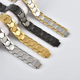 15MM Magnetic Therapy Stainless Steel Men Bracelets with Hook Buckle Clasp