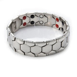 15MM Magnetic Therapy Stainless Steel Men Bracelets with Hook Buckle Clasp
