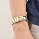 15MM Magnetic Therapy Stainless Steel Men Bracelets with Hook Buckle Clasp