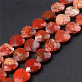 15MM Faceted Heart Stone Bead Labradorite Aventurine Quartz
