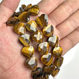 15MM Faceted Heart Stone Bead Labradorite Aventurine Quartz