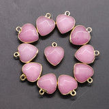 15MM Pink Crystal Heart Pendants for Jewelry Making