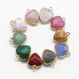 15MM Pink Crystal Heart Pendants for Jewelry Making