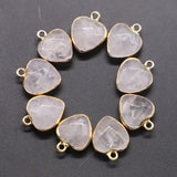 15MM Pink Crystal Heart Pendants for Jewelry Making