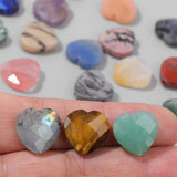 15MM Heart Stone Charm Bead Faceted Crystal Gem for Jewelry Making