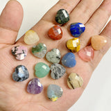 15MM Heart Stone Charm Bead Faceted Crystal Gem for Jewelry Making
