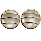 15MM Mother of Pearl Shell Stud Earrings