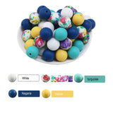 15MM Silicone Beads For Teething Necklace - 100pcs Round Loose Beads