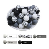 15MM Silicone Beads For Teething Necklace - 100pcs Round Loose Beads