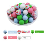 15MM Silicone Beads For Teething Necklace - 100pcs Round Loose Beads