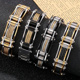 15MM Twist Chain Bracelet 18K Plated Heavy Stainless Steel Man's Bracelet