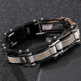 15MM Twist Chain Bracelet 18K Plated Heavy Stainless Steel Man's Bracelet