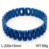 15MM Wide 8.66" Chain Wristband Man Bracelet Stainless Steel Boys Jewellery