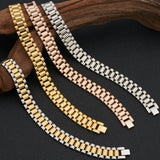 15MM Wide Stainless Steel Watch Chain Bracelet For Men