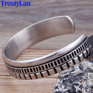 15mm Mens Stainless Steel Bracelet Cuff Bangle Friendship Jewelry