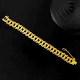15MM Wide Domineering Watch Bracelet for Men Women Golden Link Chains Bangle