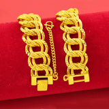 15MM Wide Domineering Watch Bracelet for Men Women Golden Link Chains Bangle