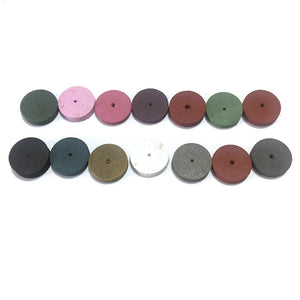 15MMx3MM 30PCS Mixed Jewelry Rubber Polishing Wheels Dental Jewelry Rotary Tool