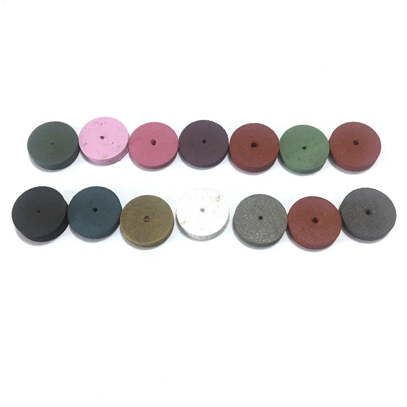 15MMx3MM 30PCS Mixed Jewelry Rubber Polishing Wheels Dental Jewelry Rotary Tool