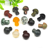 15P Mushroom Figurine Statue Natural Stones Decoration