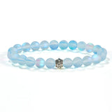 Moonstone Beaded Bracelet Yoga Glass Crystal Wristband Jewelry