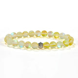 Moonstone Beaded Bracelet Yoga Glass Crystal Wristband Jewelry