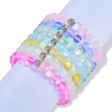 Moonstone Beaded Bracelet Yoga Glass Crystal Wristband Jewelry