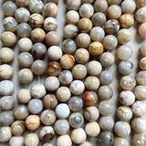 15PCS 14MM Yellow Grey Line Agate Natural Stone Beads