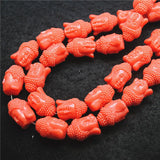 15PCS Buddha Heads Beads for Women Bracelets Making Accessories 15X19MM