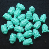 15PCS Cay beads buddha heads for women bracelets match beads 10x15mm