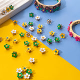 15PCS Flower Tile Beads for DIY Boho Bracelets
