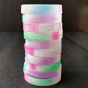 15PCS Night Light Glowing Wristband, Silicone Luminous Bracelet