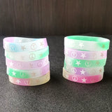 15PCS Night Light Glowing Wristband, Silicone Luminous Bracelet