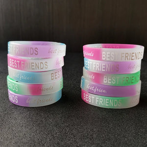 15PCS Night Light Glowing Wristband, Silicone Luminous Bracelet