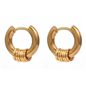 Stainless Steel Huggie Hoop Earrings Hypoallergenic for Women