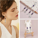 15Pc Knitting Stitch Markers Antique Silver Alloy Lobster Clasp Locking Stitch