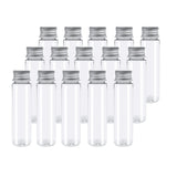 15Pcs 110Ml Plastic Test Tubes with Screw Caps for Beans