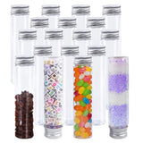 15Pcs 110Ml Plastic Test Tubes with Screw Caps for Beans