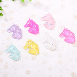 15Pcs Unicorn Glitter Charms Resin Cabochons DIY Jewelry Making