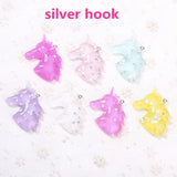 15Pcs Unicorn Glitter Charms Resin Cabochons DIY Jewelry Making