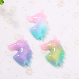 15Pcs Unicorn Glitter Charms Resin Cabochons DIY Jewelry Making