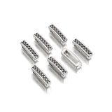15Pcs Antique Silver Wavy Spacer Beads 10mm Flat Leather DIY Bracelets