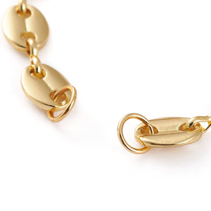 15Pcs Brass Coffee Bean Chains Heart Charms for Bracelet Making