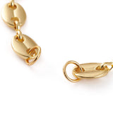 15Pcs Brass Coffee Bean Chains Heart Charms for Bracelet Making
