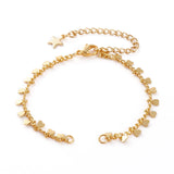 15Pcs Brass Coffee Bean Chains Heart Charms for Bracelet Making
