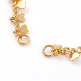 15Pcs Brass Coffee Bean Chains Heart Charms for Bracelet Making