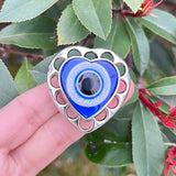 15Pcs Heart Shape Royal Eye Key Chain Pendant Bracelet Exorcism Protection