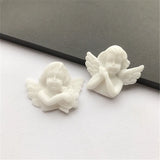15Pcs Resin Cupid Angel Charms Baby Face Crafts Flatback for Necklace Earring